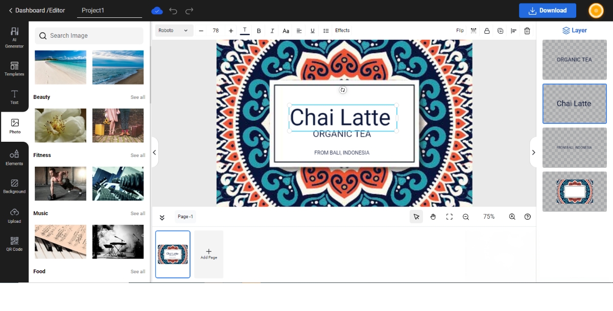 Add Photos to Product Label
