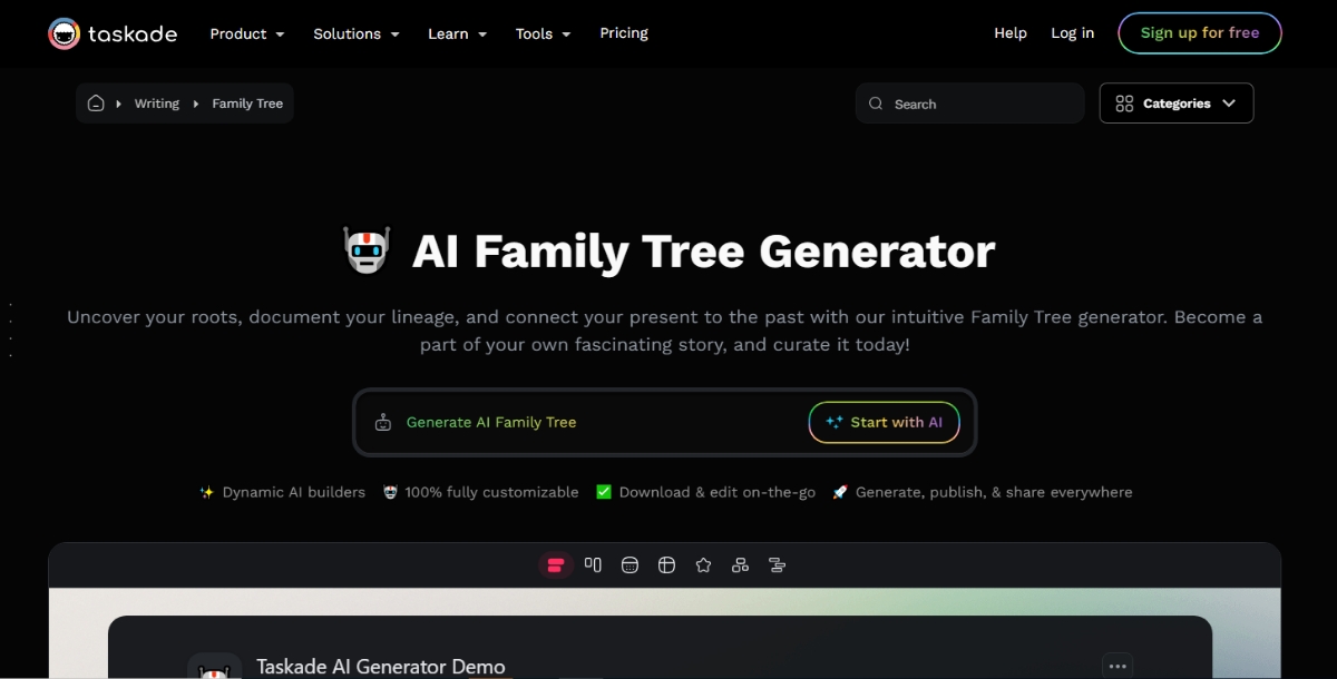 Taskad Family Tree Maker