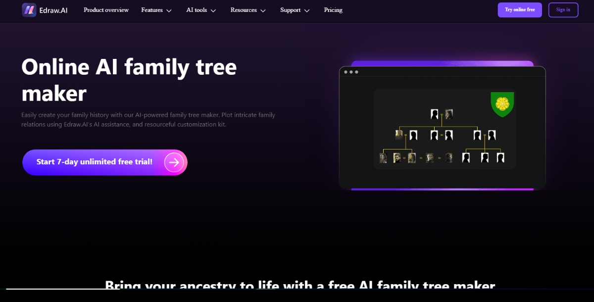 Edraw AI Family Tree Maker