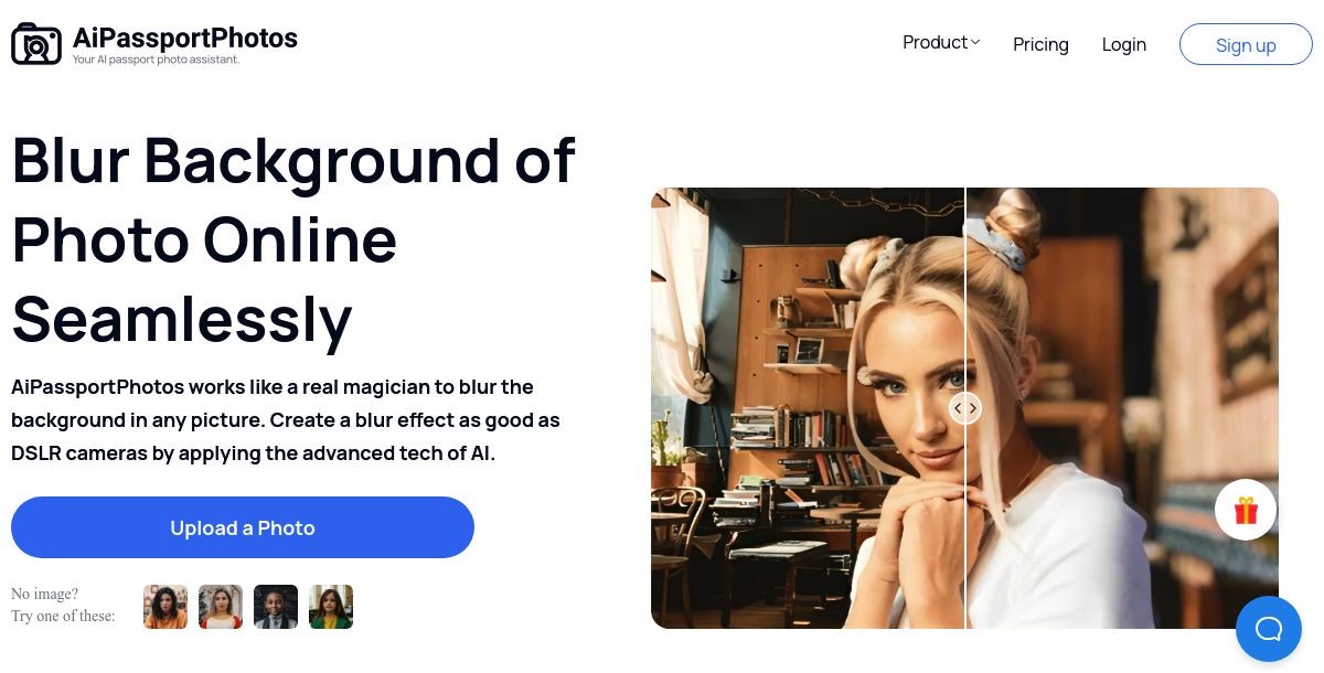 AiPassportPhotos Background Blur