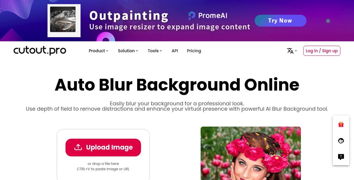 Cutout.Pro Blur Background Tool