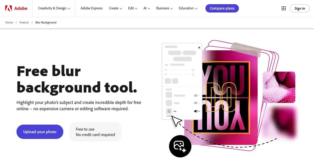 Photoshop's Blur Background Tool