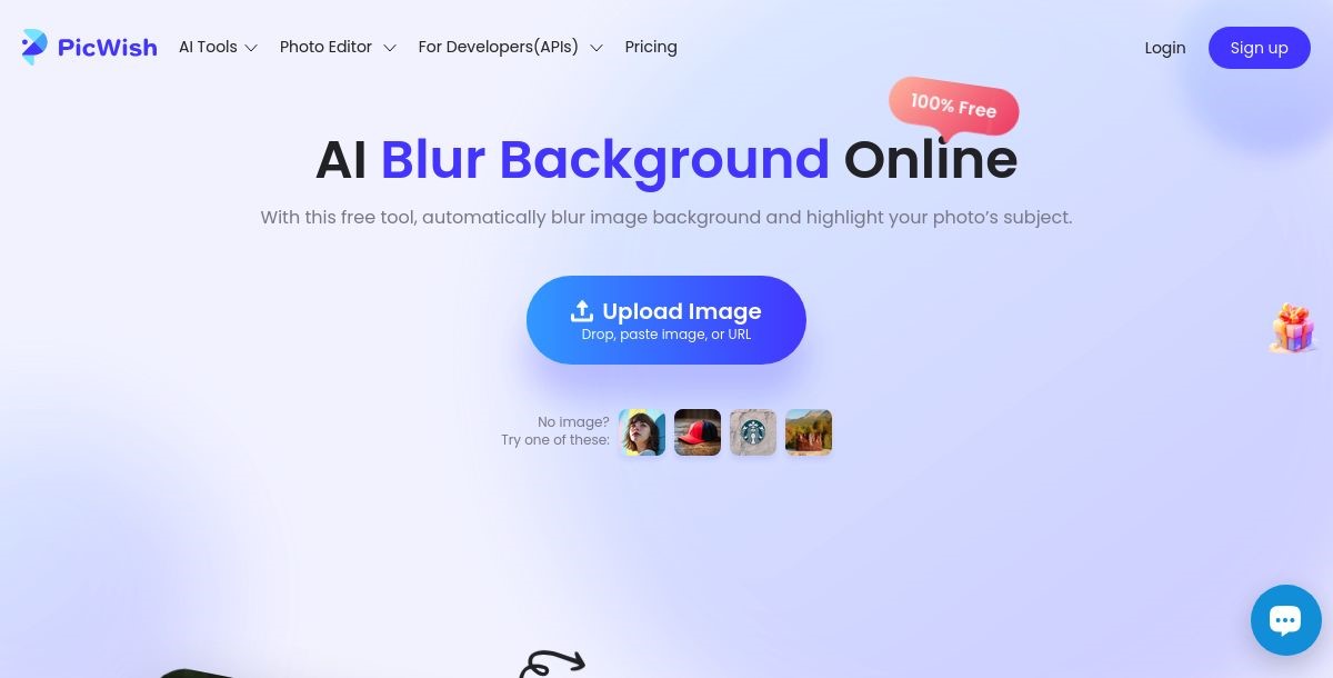PicWish Free Online Blur Background Tool