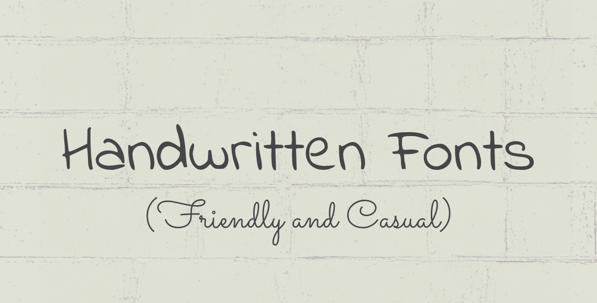 handwritten fonts