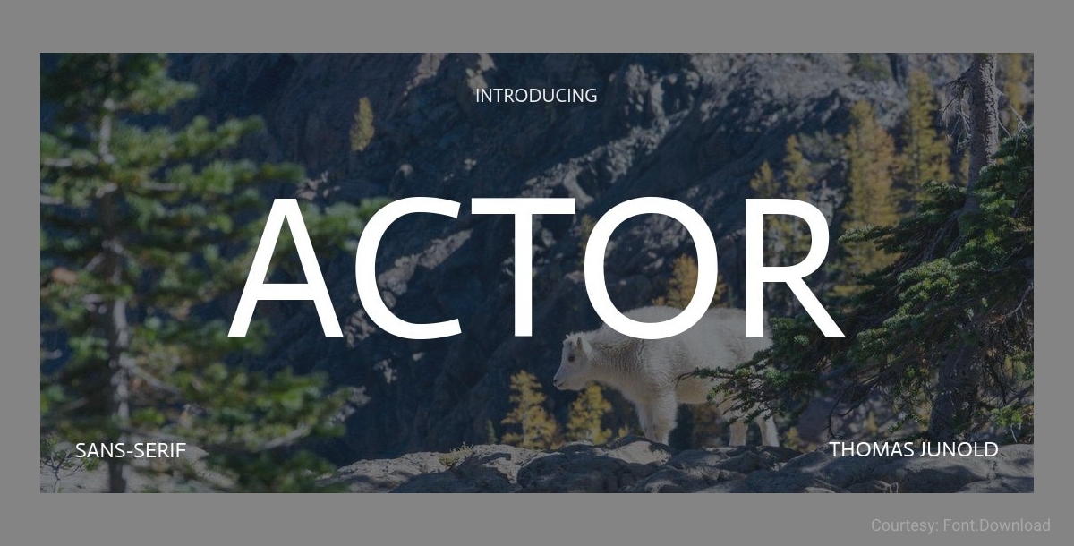 Free Minimalist Font Actor
