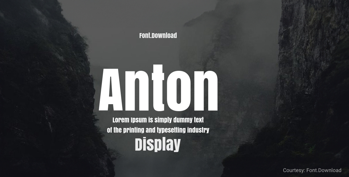 Free Minimalist Font Anton