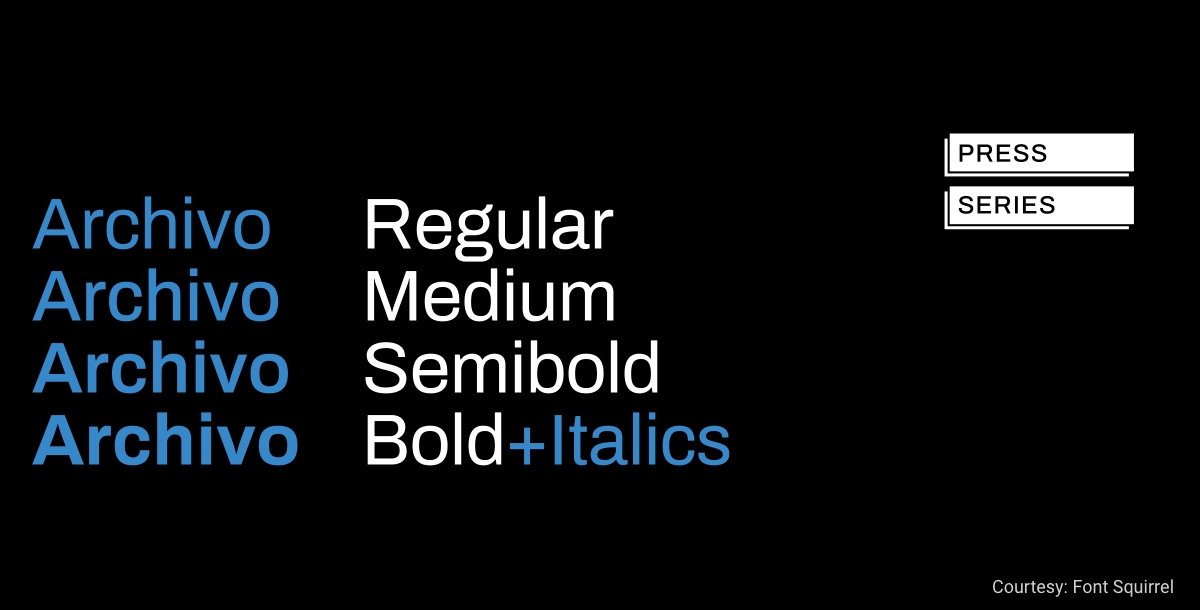 Free Minimalist Font Archivo