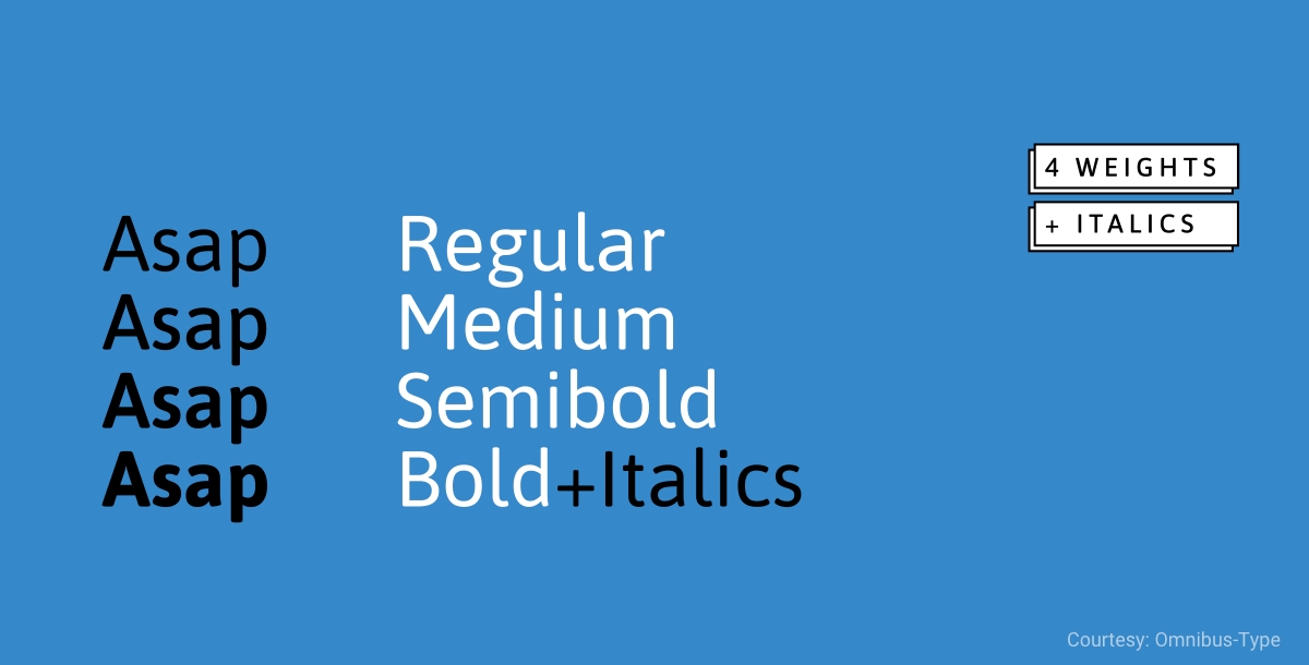 Free Minimalist Font Asap