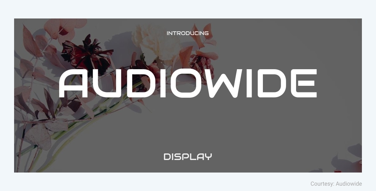 Free Minimalist Font Audiowide