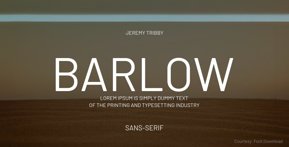 Free Minimalist Font Barlow