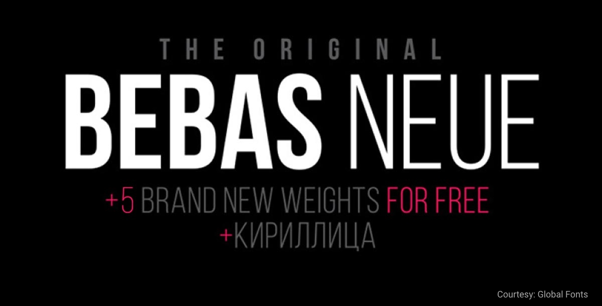 Free Minimalist Font bebas neue