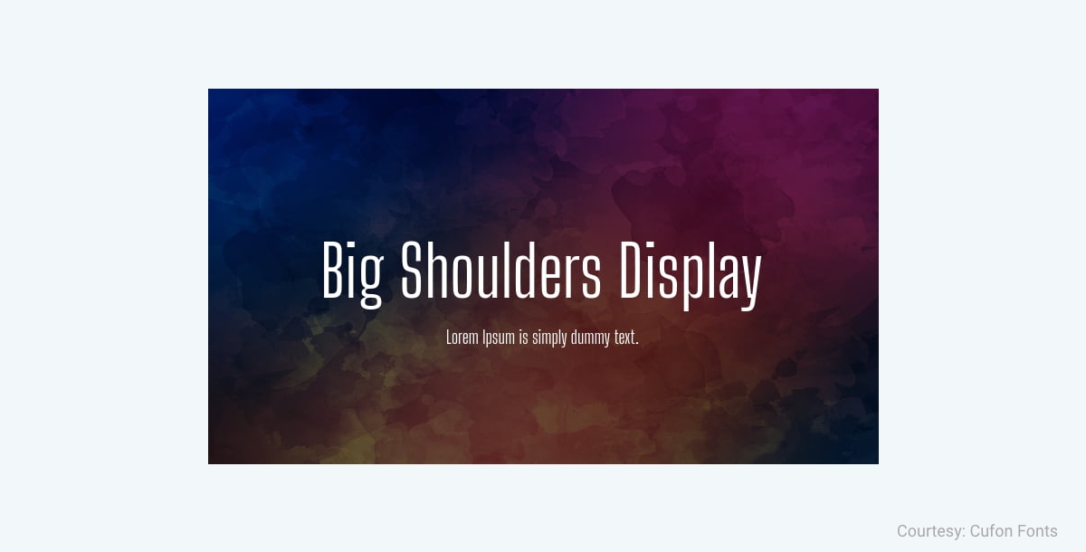 Free Minimalist Font Big Shoulders Display
