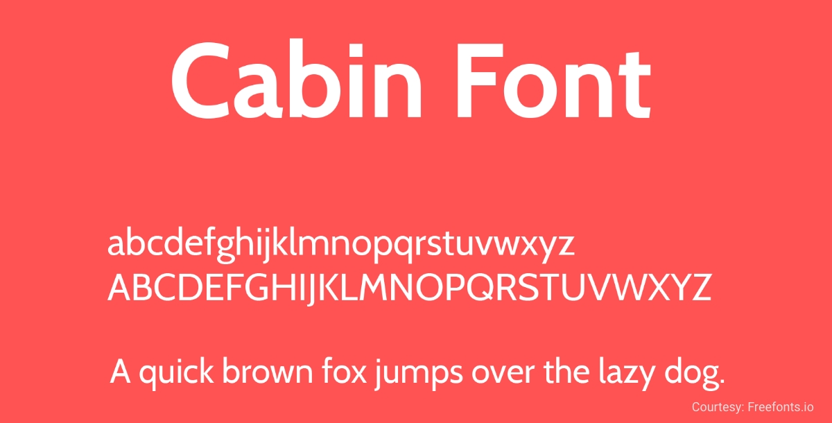 Free Minimalist Font Cabin