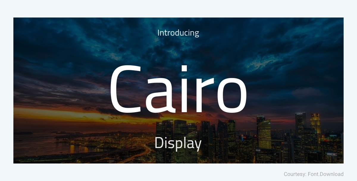 Free Minimalist Font Cairo