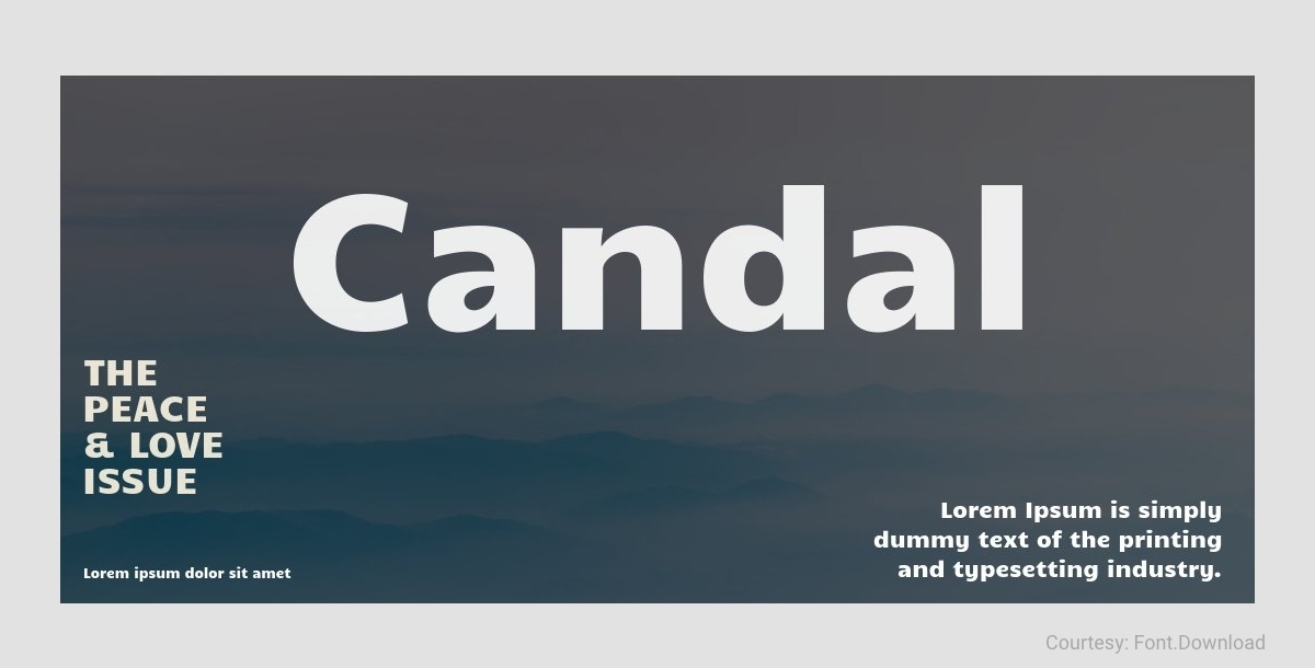 Free Minimalist Font Candal