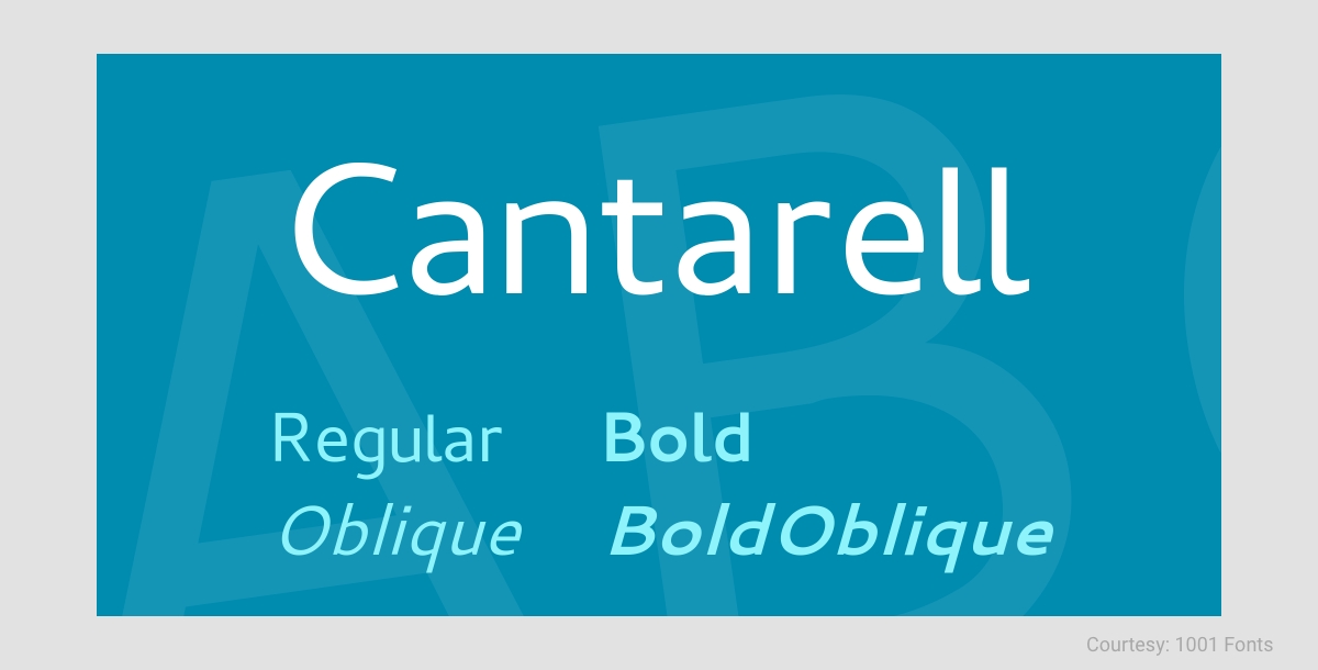 Free Minimalist Font Cantarell