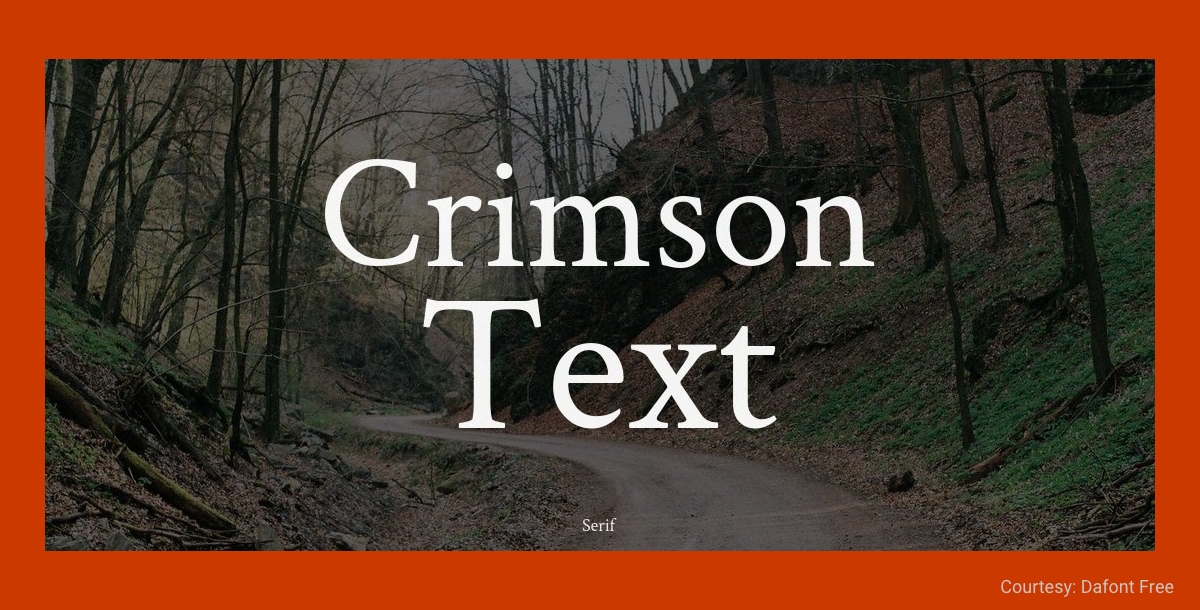 Free Minimalist Font Crimson Text