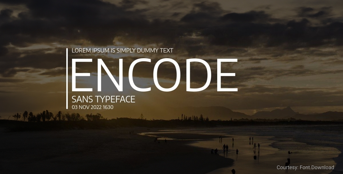 Free Minimalist Font Encode Sans