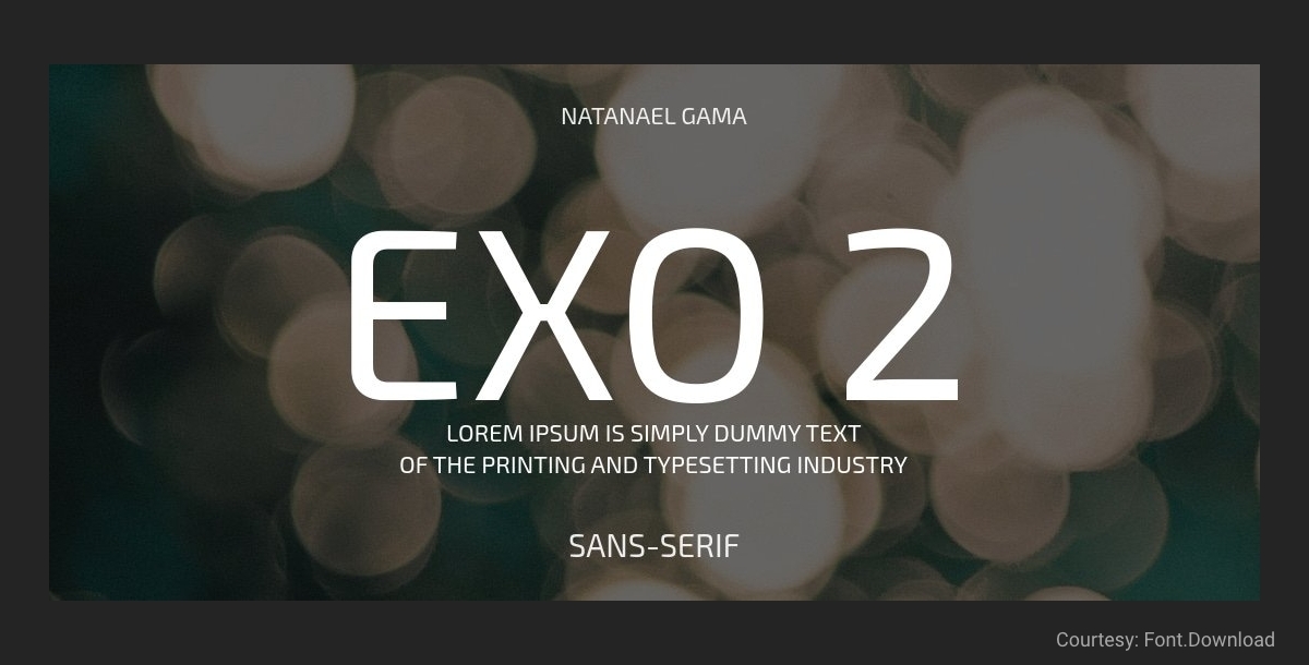 Free Minimalist Font Exo 2