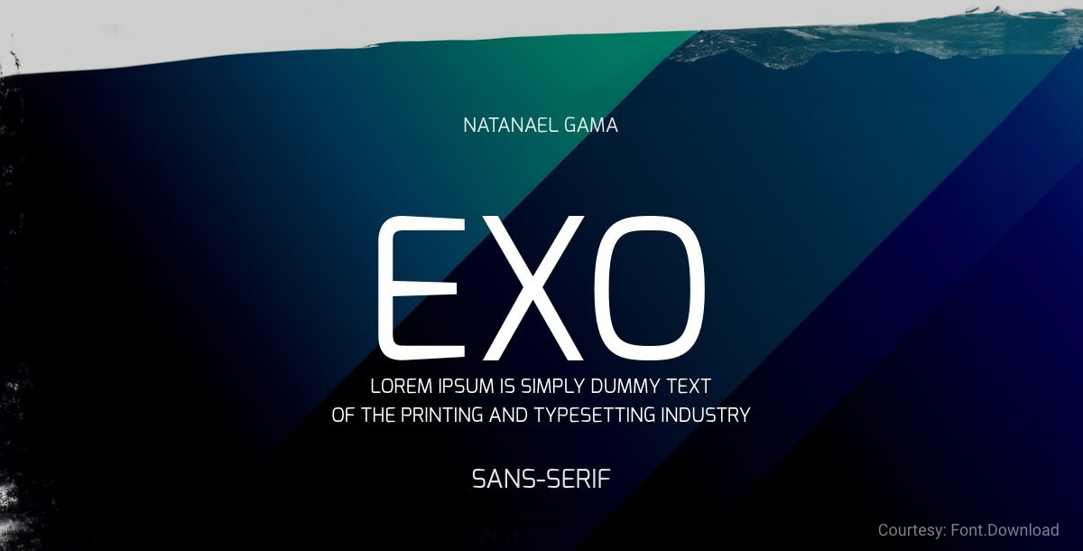 Free Minimalist Font Exo