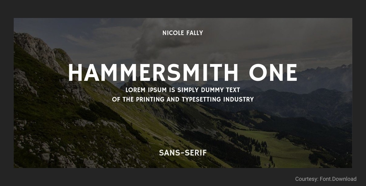 Free Minimalist Font Hammersmith One
