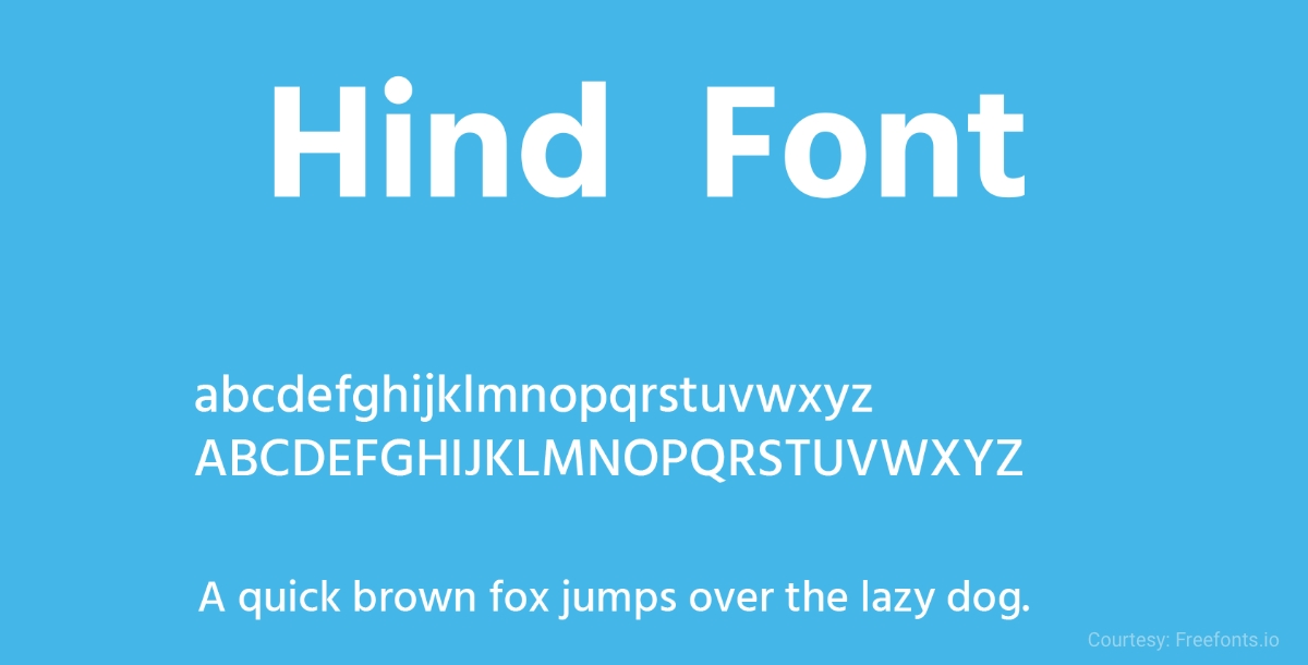 Free Minimalist Font Hind