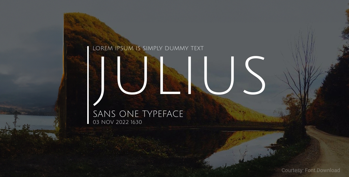 Free Minimalist Font Julius Sans