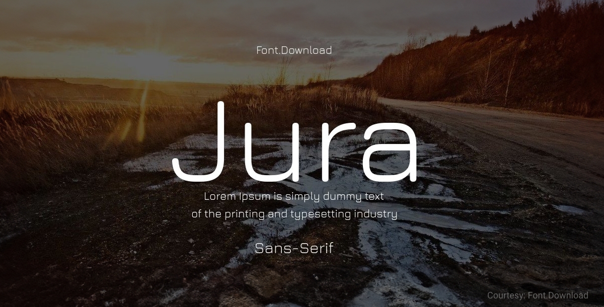 Free Minimalist Font Jura
