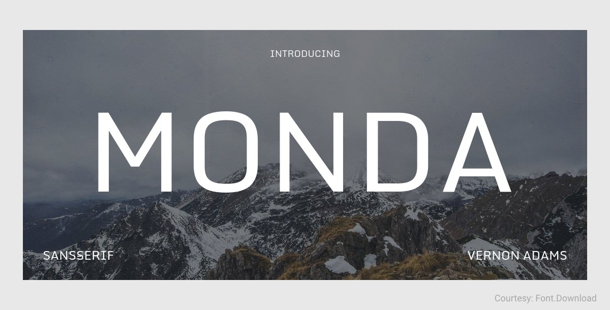 Free Minimalist Font Monda