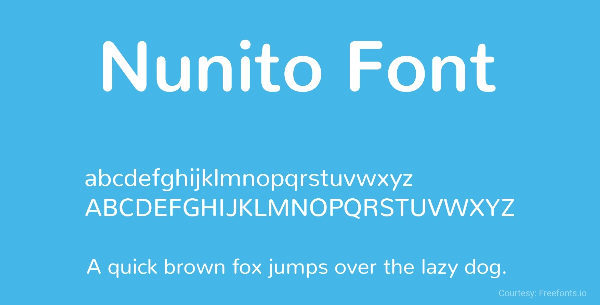 Free Minimalist Font Nunito