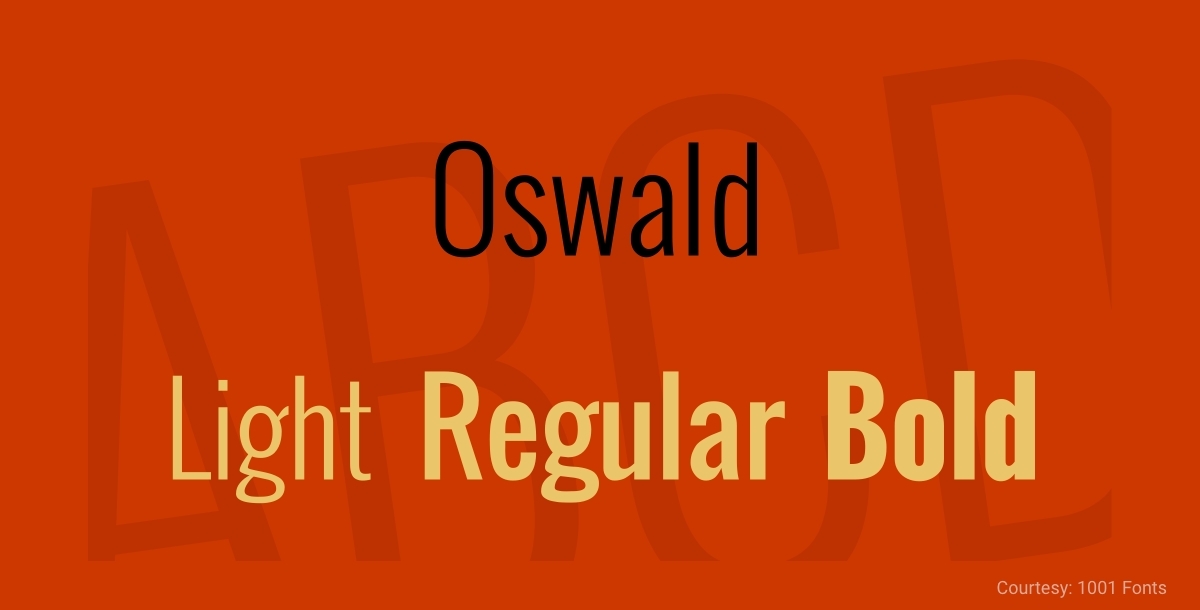 free commercial font oswald