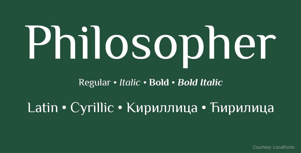 Free Minimalist Font Philosopher