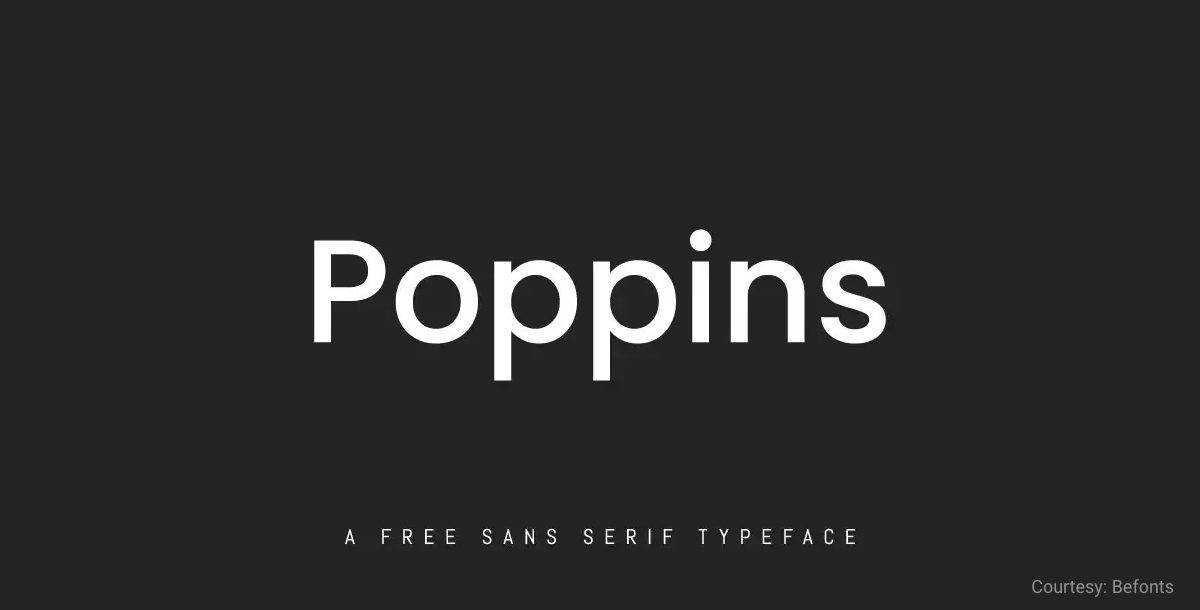 Free Minimalist Font poppins