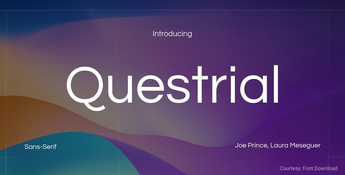 Free Minimalist Font Questrial