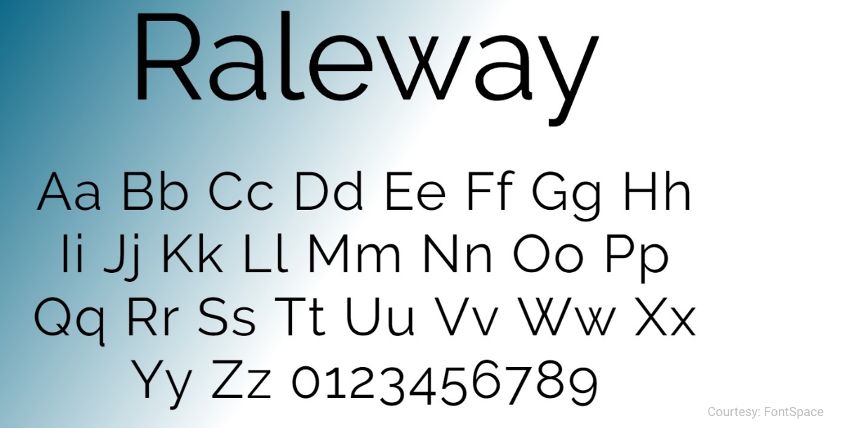 Free Minimalist Font Raleway