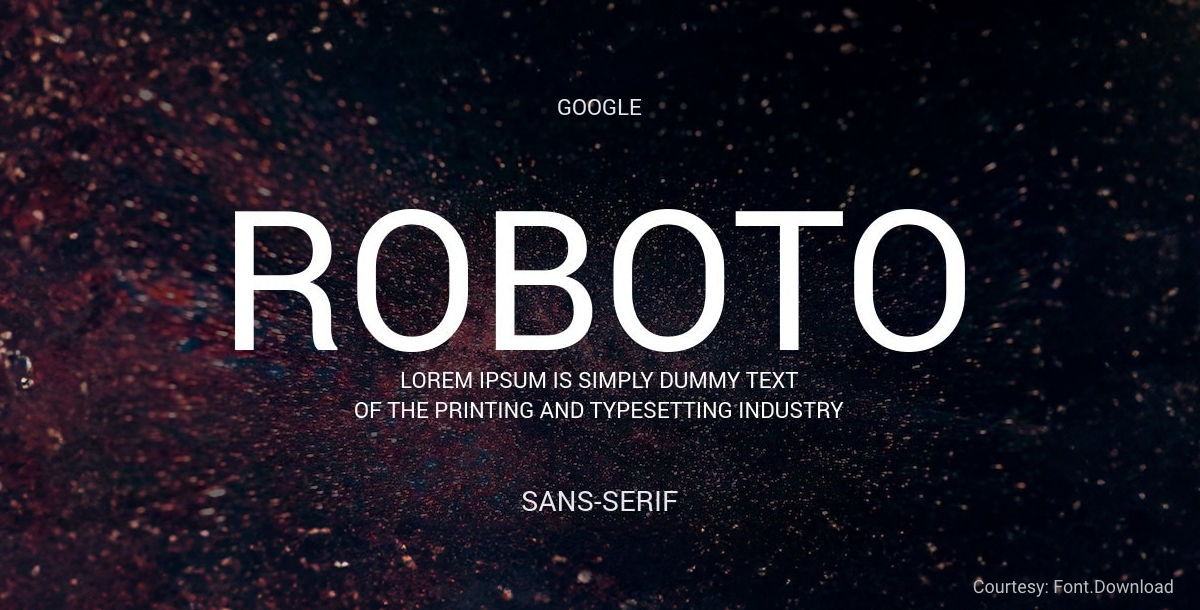 Free Minimalist Font Roboto
