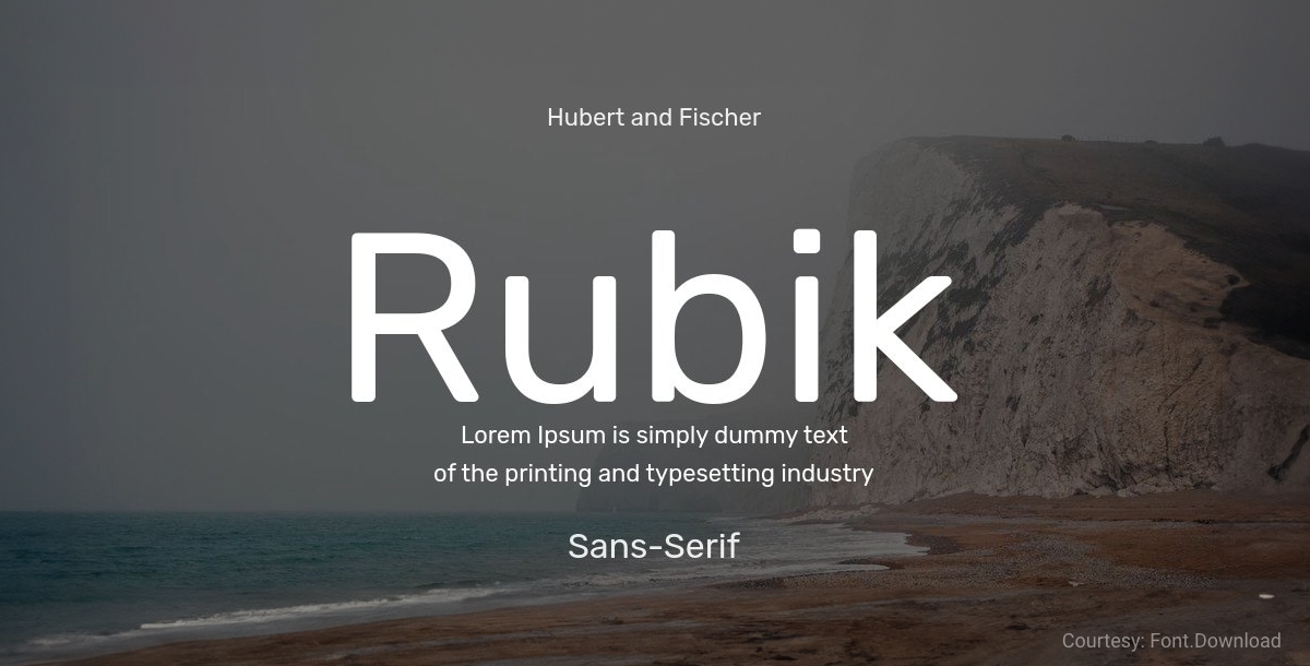 Free Minimalist Font Rubik