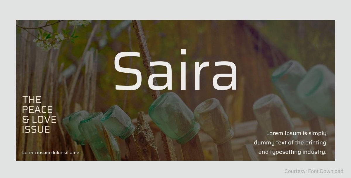 Free Minimalist Font saira