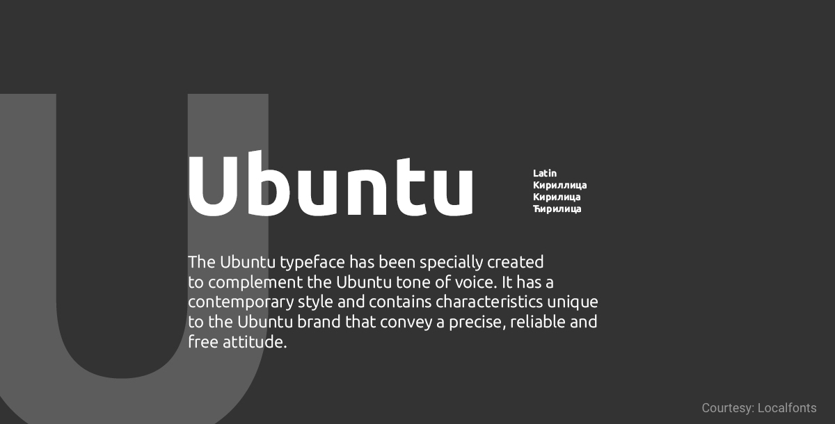 Free Minimalist Font ubuntu