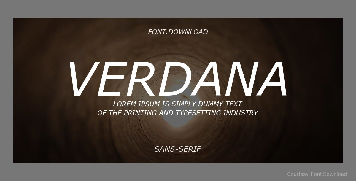 Free Minimalist Font Verdana
