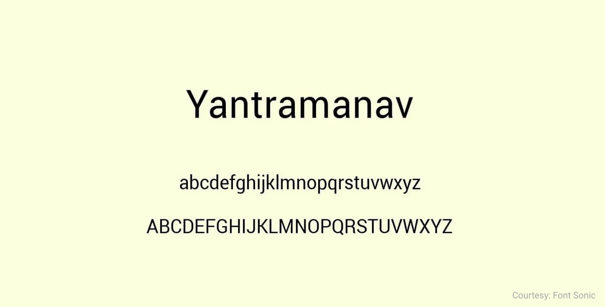 Free Minimalist Font Yantramanav
