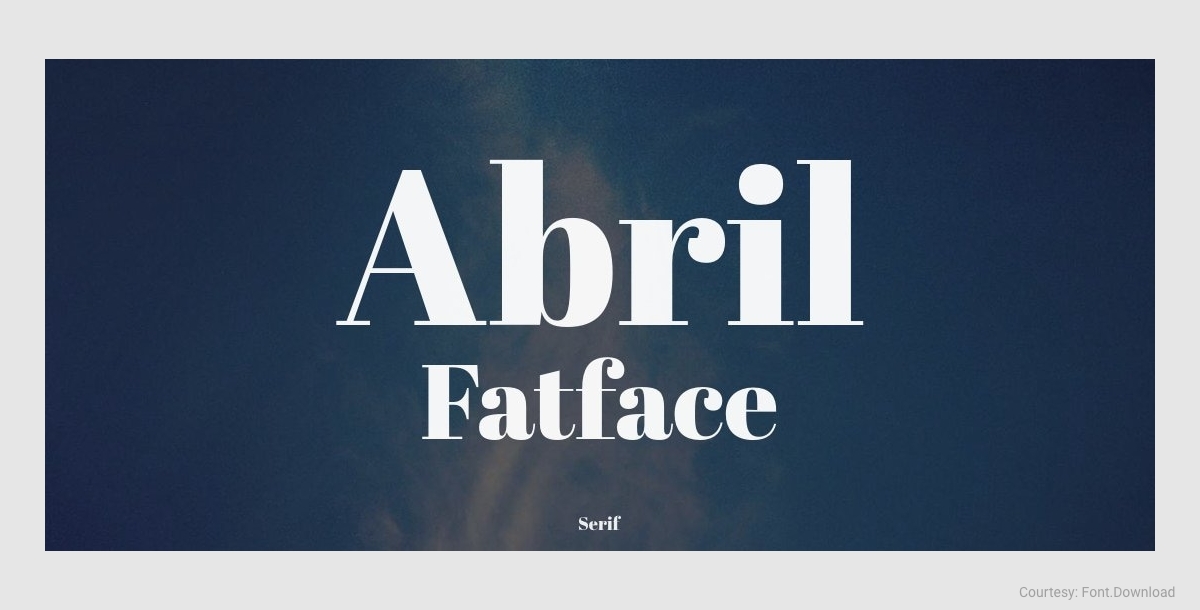 free commercial font abril fatface