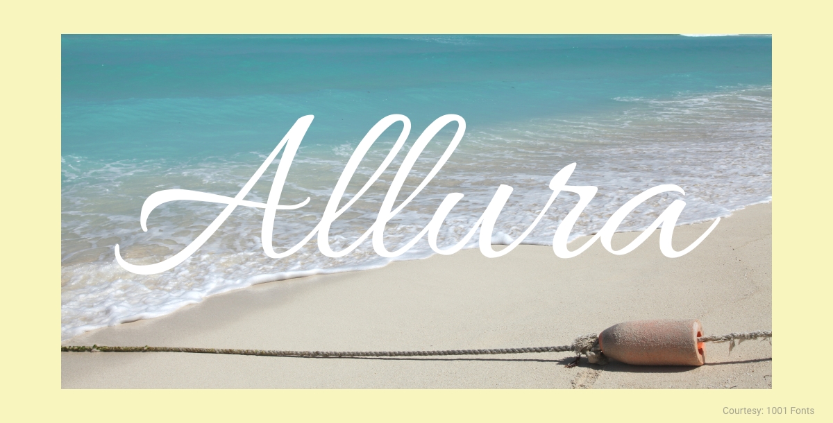 free commercial font allura