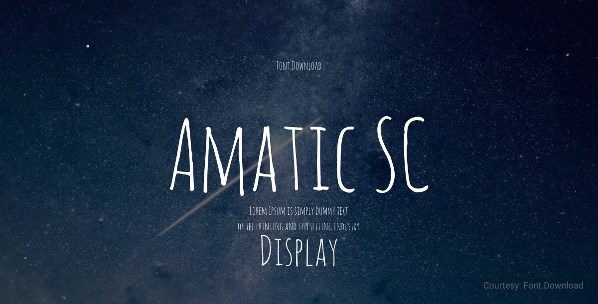 free commercial font amatic sc