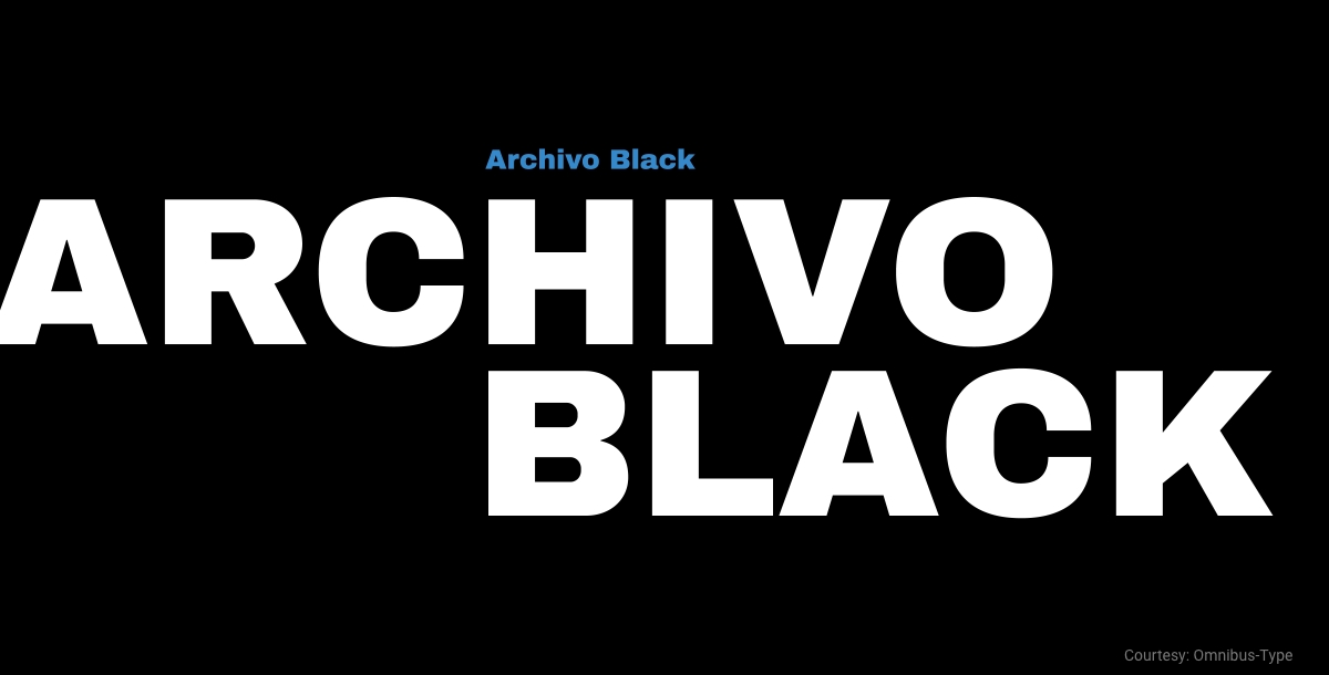 free commercial font archivo black