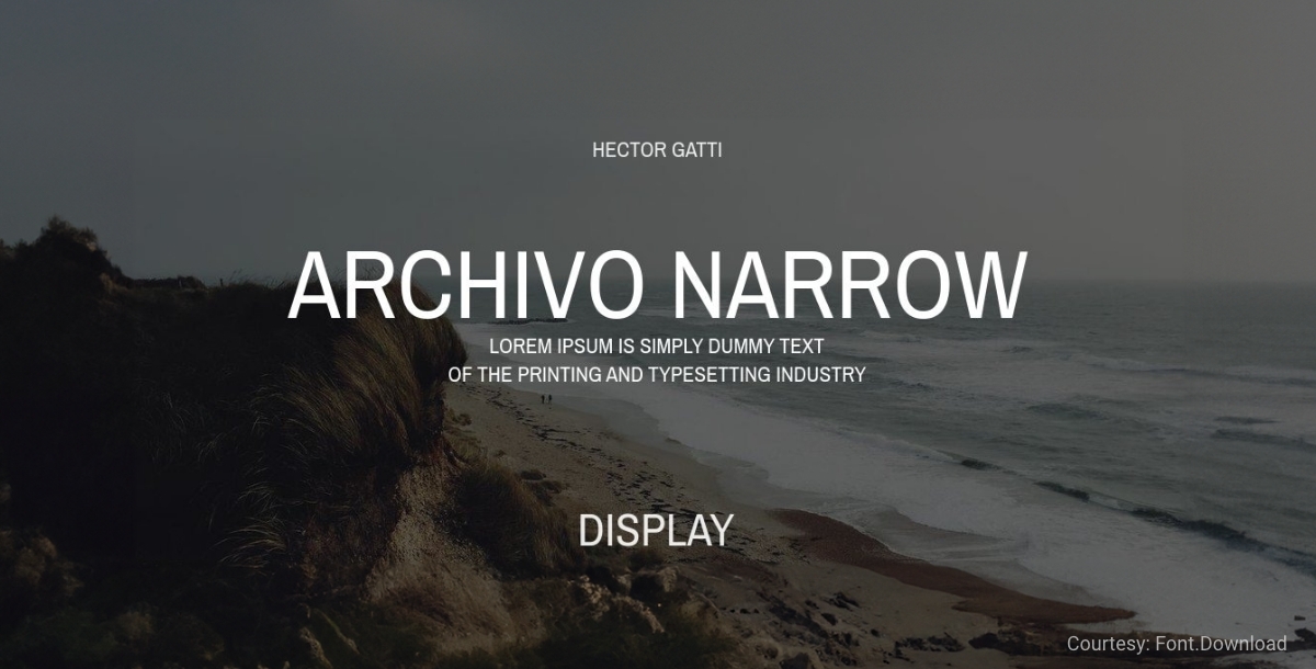 free commercial font archivo narrow