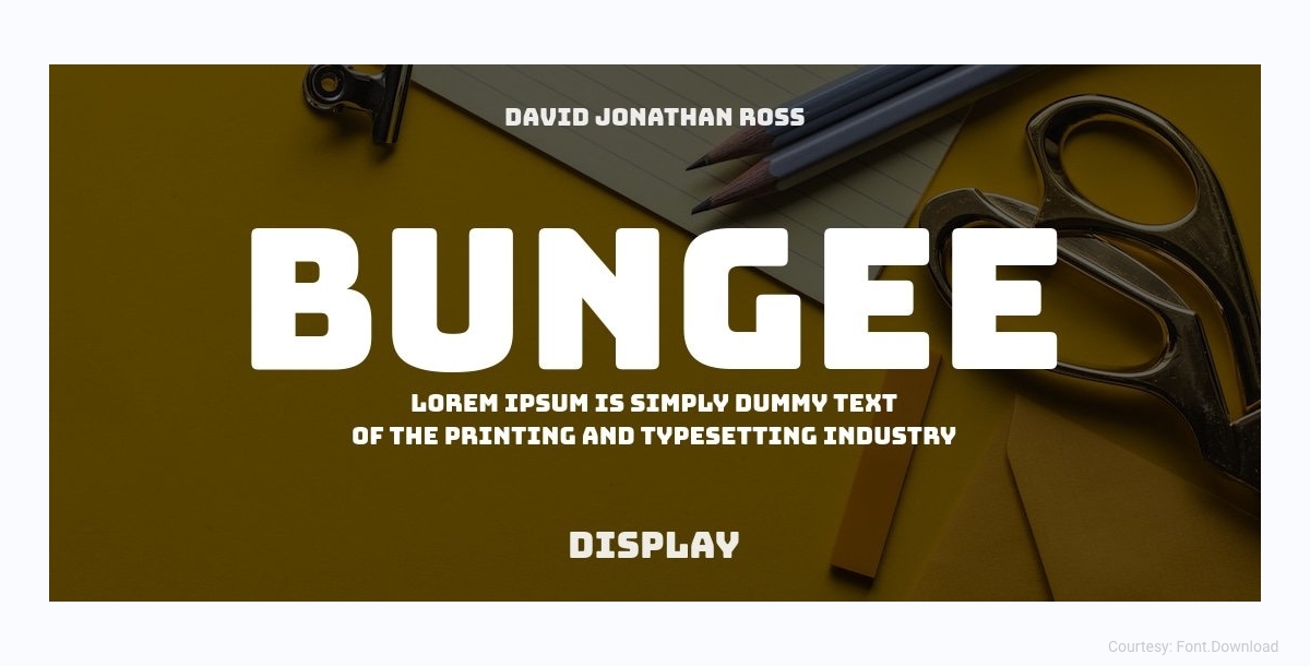 free commercial font bungee