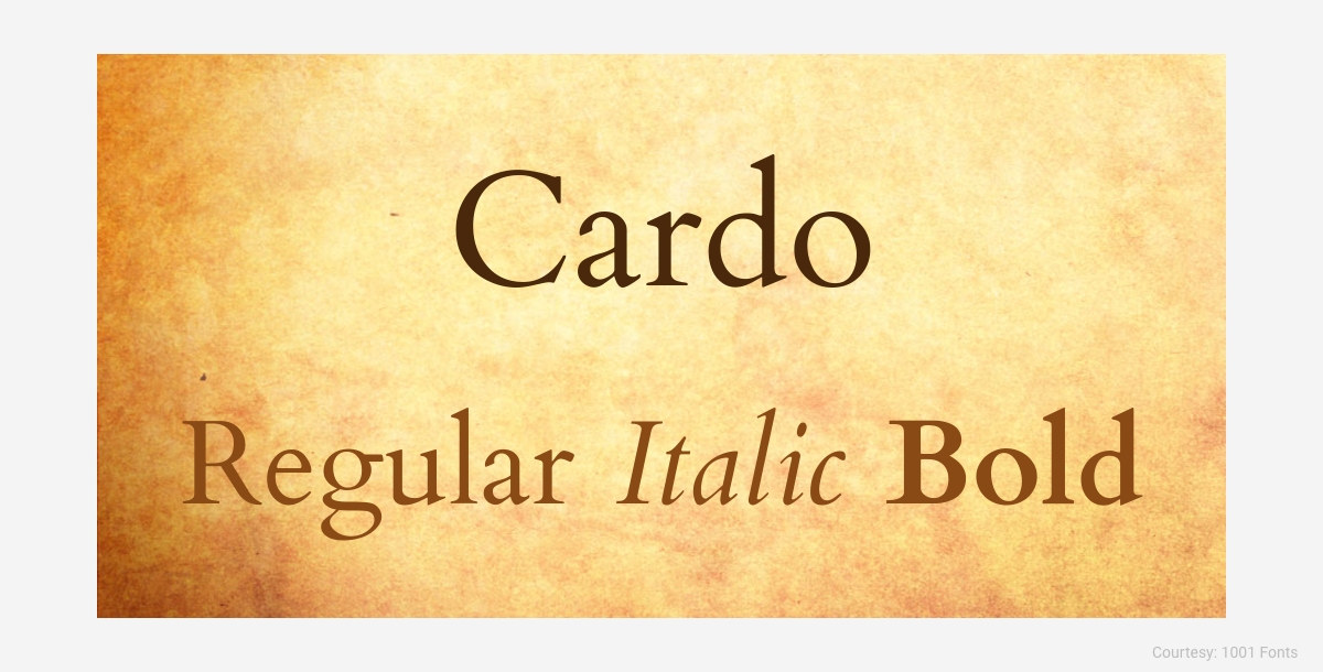 free commercial font cardo