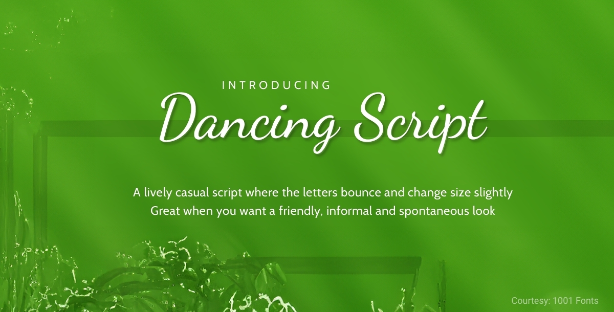 free commercial font dancing script