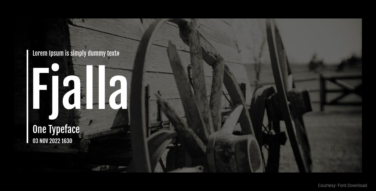 free commercial font fjalla one